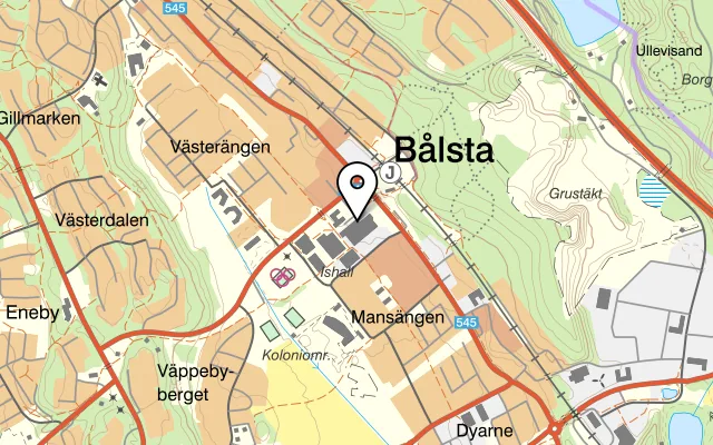 Karta som visar Bålsta kök & bar på Centrumvägen 4, 746 32 Bålsta