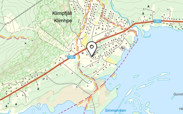 Karta som visar Klimpfjällsgarden på Kultsjövägen 3, 912 98 Klimpfjäll
