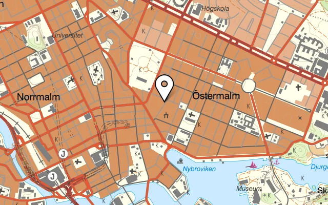 Karta som visar Napolyon Bistro & Bar på Grev Turegatan 15, 114 46 Stockholm