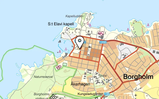 Karta som visar Pappa Blå på Storgatan 3K, 387 31 Borgholm