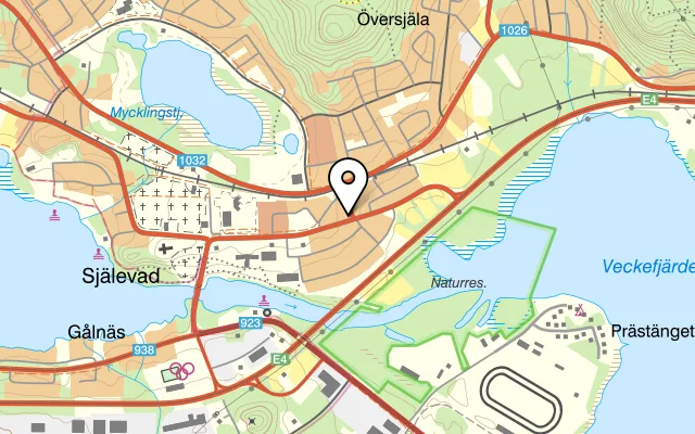 Karta som visar Matcompaniet på Karlslundsvägen 4, 894 30 Själevad
