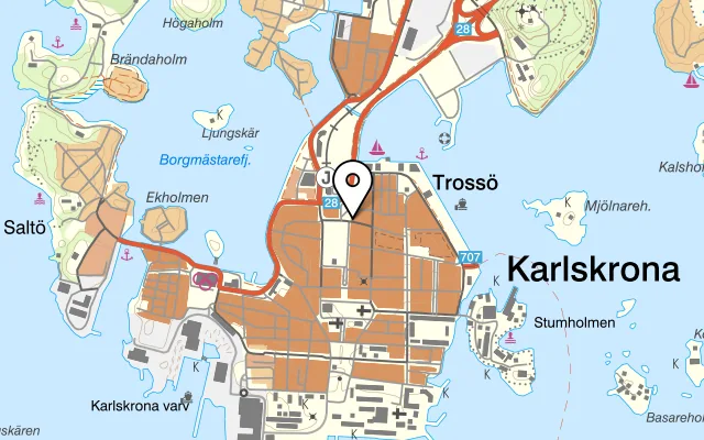 Karta som visar Kallskänken på Esplanaden 33, 392 34 Kalmar