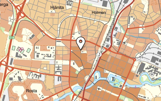 Karta som visar Pizzeria Express på Lövstagatan 9, 703 56 Örebro