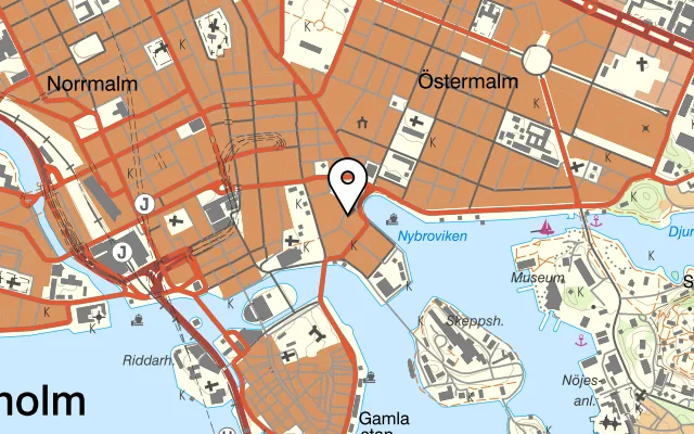 Karta som visar Arsenalen på Arsenalsgatan 3, 111 47 Stockholm