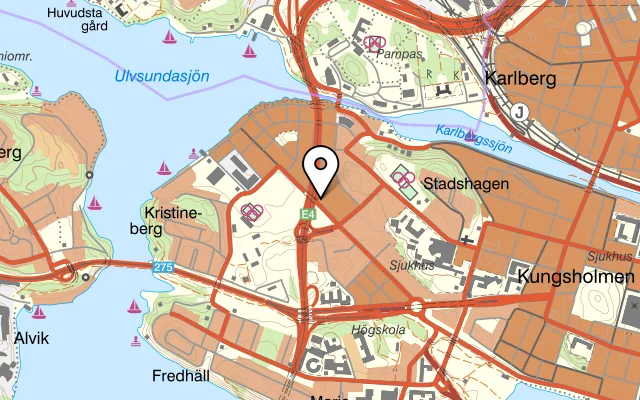 Karta som visar BallBreaker på Lindhagensgatan 114, 112 51 Stockholm