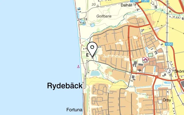 Karta som visar Tegel på Ytterövägen 169, 257 31 Rydebäck