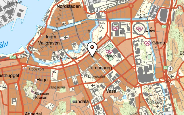 Karta som visar Bryggeriet på Kungsportsavenyen 3, 411 36 Göteborg, Sweden