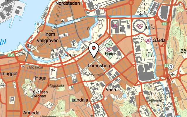 Karta som visar John Scott's Pub på Kungsportsavenyen 15, 411 36 Göteborg, Sweden