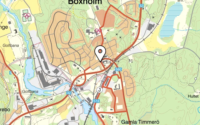 Karta som visar Pizzeria Palace på Postgatan 5B, 590 11 Boxholm