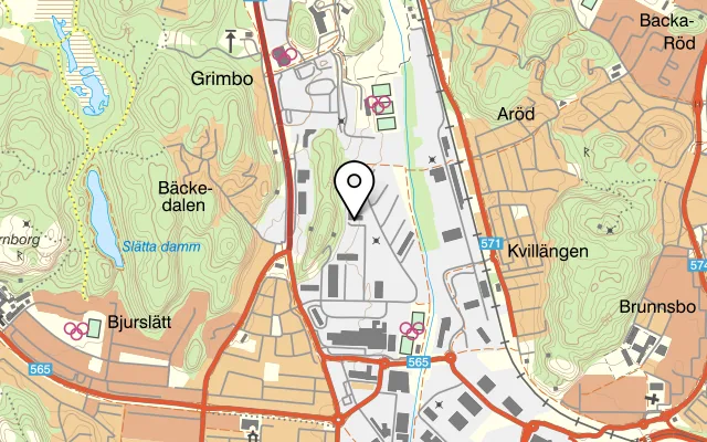 Karta som visar Hildedals Kök på Hildedalsgatan 12, 417 05 Göteborg