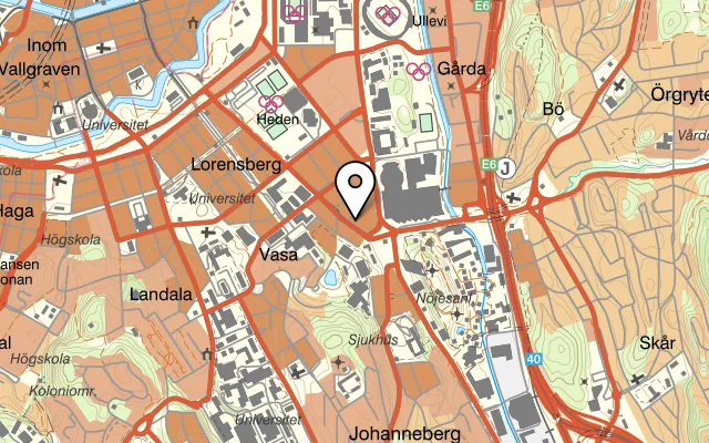 Karta som visar Bistro Södra 32 på Södra Vägen 32, 412 54 Göteborg