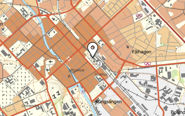 Karta som visar Stationen på Olof Palmes plats 6, 753 21 Uppsala