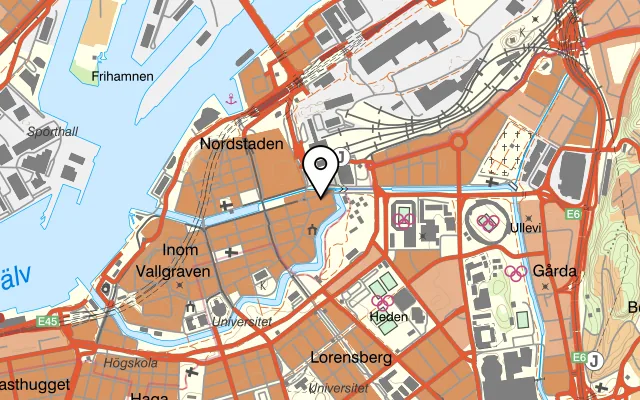 Karta som visar a på Drottningtorget 2 -4, 411 03 Göteborg
