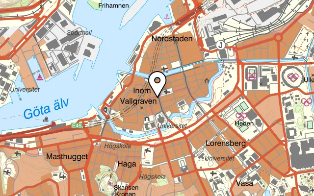 Karta som visar Kopps på Kungsgatan 40, 411 19 Göteborg