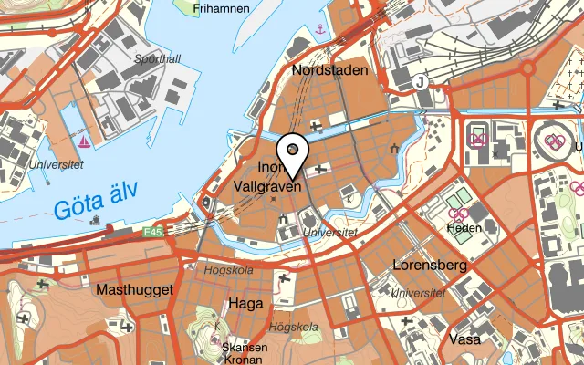 Karta som visar Targaz på Kungsgatan 34, 411 19 Göteborg