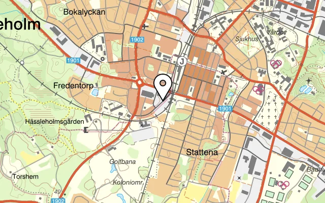 Karta som visar Restaurang Farozon på Majorsgatan 3, 281 33 Hässleholm