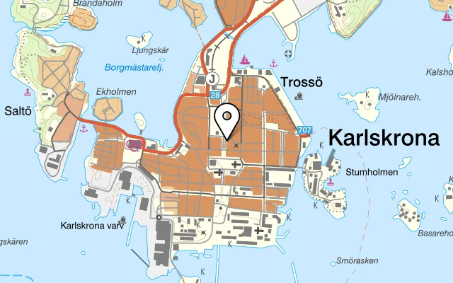 Karta som visar Lee Baguette på Norra Kungsgatan 8B, 371 13 Karlskrona