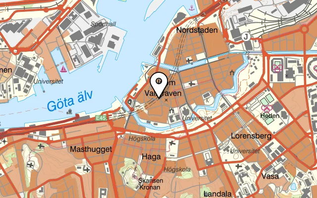 Karta som visar Nonna på Kungsgatan 12, 411 19 Göteborg