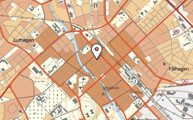 Karta som visar Texas Longhorn på Dragarbrunnsgatan 19, 753 20 Uppsala