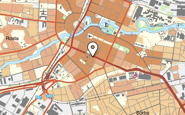 Karta som visar Efesos på Rudbecksgatan 28, 702 23 Örebro