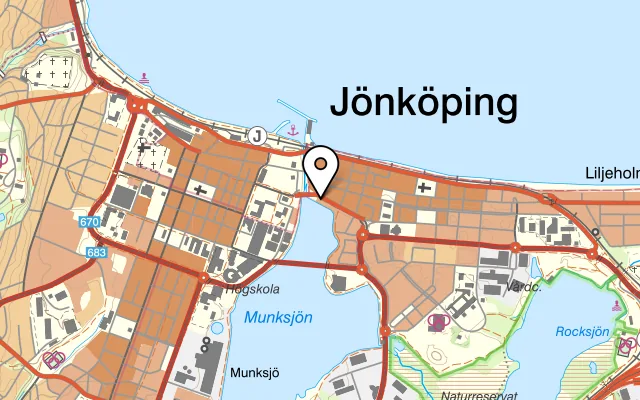 Karta som visar Neo på Södra Strandgatan 6, 553 20 Jönköping