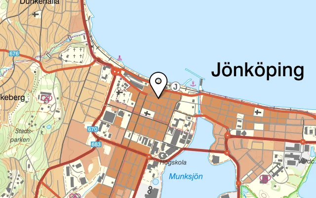 Karta som visar Texas Longhorn på Västra Storgatan 14, 553 15 Jönköping