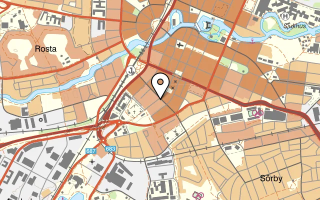 Karta som visar al Forno Italiano på Drottninggatan 41, 702 22 Örebro