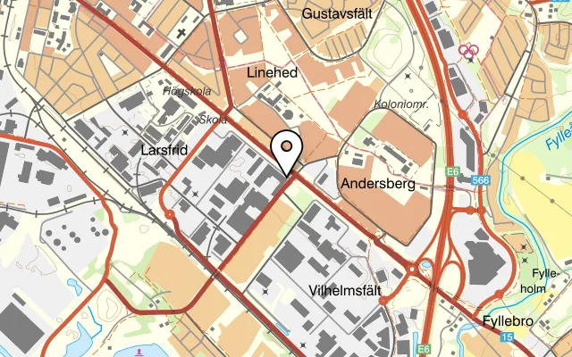 Karta som visar Östergök på Västervallvägen 1, 302 50 Halmstad