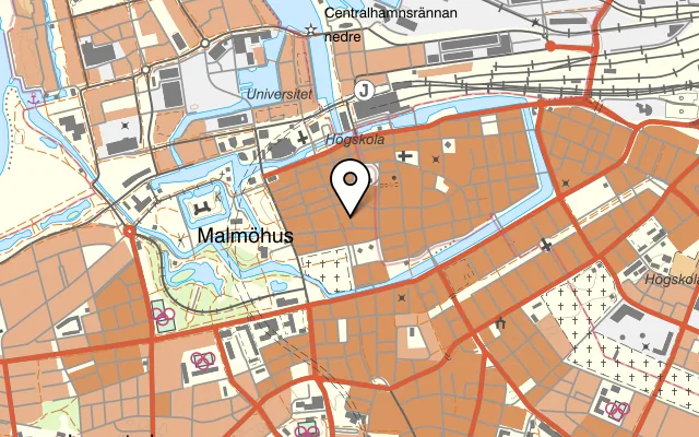 Karta som visar Johan P på Hjulhamnsgatan 5, 211 34 Malmö