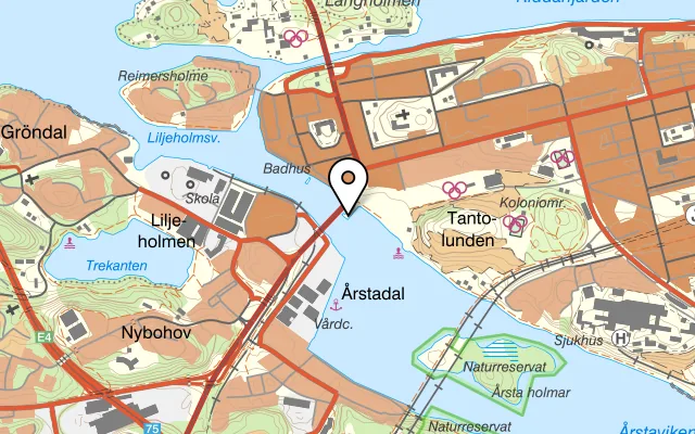 Karta som visar Loopen på Hornstulls strand 6, 117 39 Stockholm