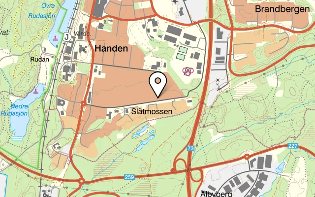 Karta som visar Il Patrino på Vallavägen 159A, 136 41 Handen