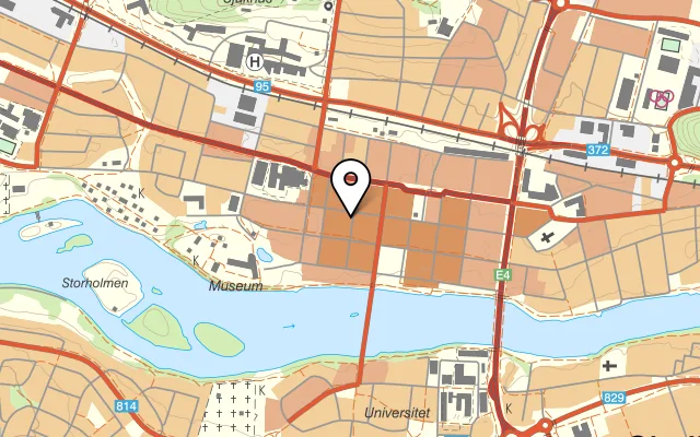 Karta som visar Dallas på Köpmangatan 9, 931 31 Skellefteå