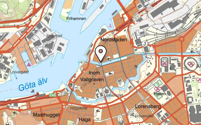 Karta som visar Bhoga på Norra Hamngatan 10, 411 14 Göteborg