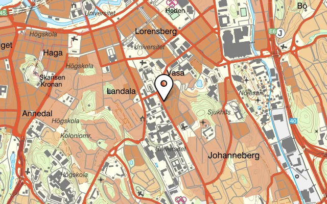 Karta som visar Kizuna på Gibraltargatan 8, 411 32 Göteborg