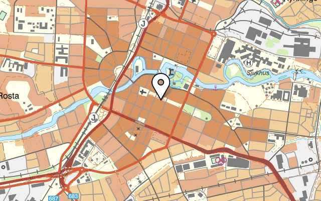 Karta som visar Fratelli på Stortorget 8, 702 11 Örebro