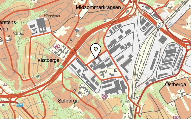Karta som visar Cafe Elektra på Elektravägen 33, 126 30 Hägersten