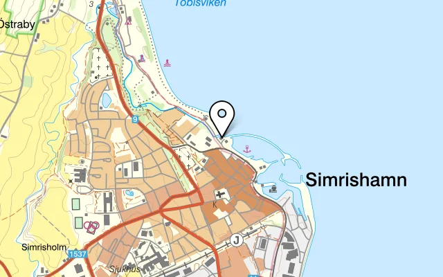 Karta som visar Röken by Sonesson på Badstigen 4, 272 35 Simrishamn
