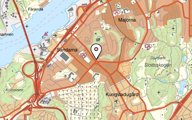 Karta som visar Enoteca Maglia på Slottsskogsgatan 46, 414 70 Göteborg