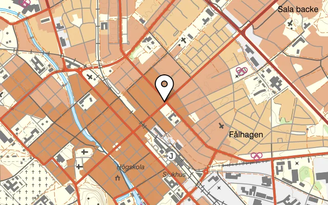 Karta som visar Honkaku Sushi på Vaksalagatan 32, 753 31 Uppsala