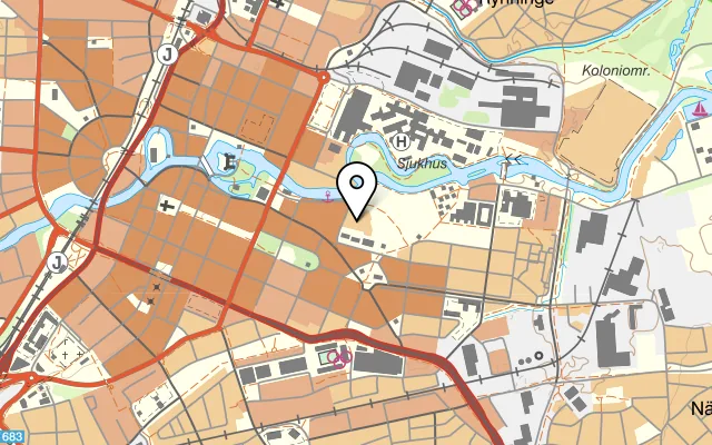 Karta som visar Stadsträdgården på Floragatan 1, 702 13 Örebro