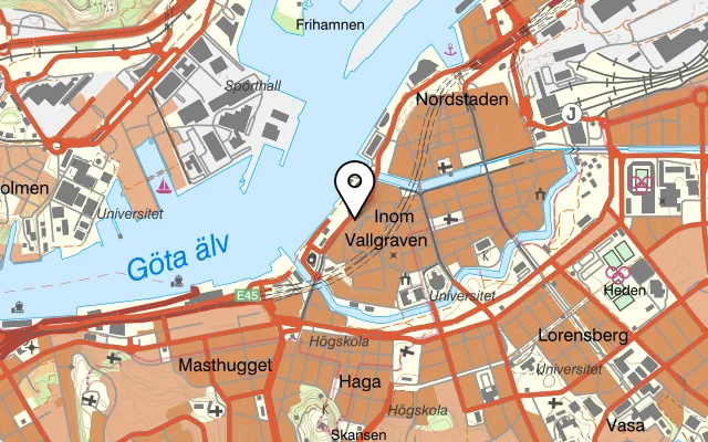 Karta som visar Kobe på Stora Badhusgatan 14, 411 21 Göteborg
