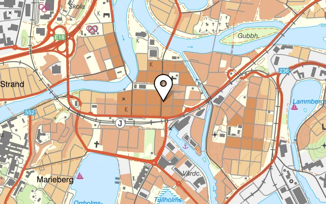 Karta som visar Restaurang Frost på Östra Torggatan 6, 652 24 Karlstad