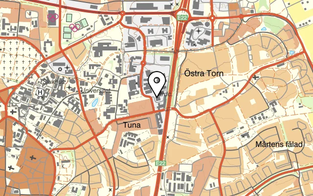 Karta som visar Restaurant & Café Inspira på Scheelevägen 4, 223 63 Lund