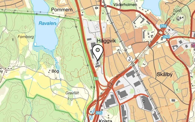 Karta som visar Restaurang Klasro på Hammarbacken 12, 191 49 Sollentuna
