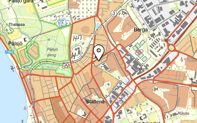 Karta som visar DHS café på Kurirgatan 1, 254 53 Helsingborg