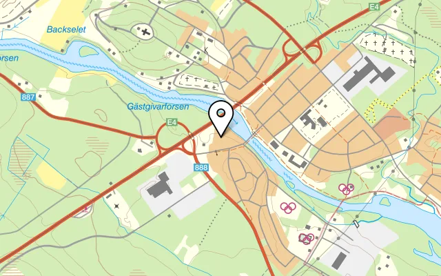 Karta som visar Byske Gästgivargård på Hotellgatan 6, 934 52 Byske