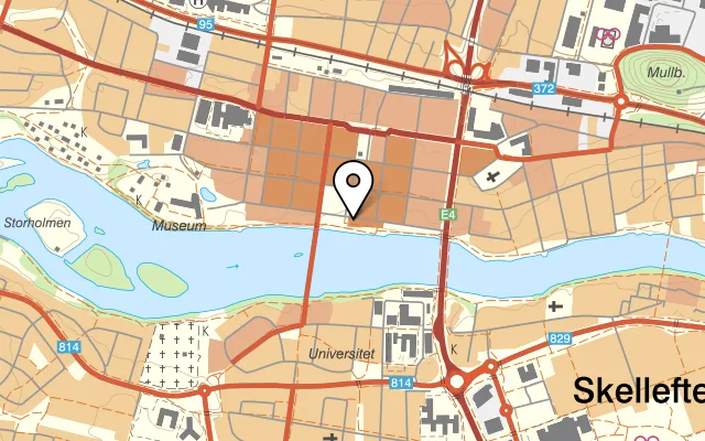 Karta som visar Bryggargatan på Strandgatan 32, 931 31 Skellefteå