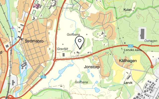 Karta som visar Gävle Golfrestaurang på Gröna vägen 10, 806 47 Gävle