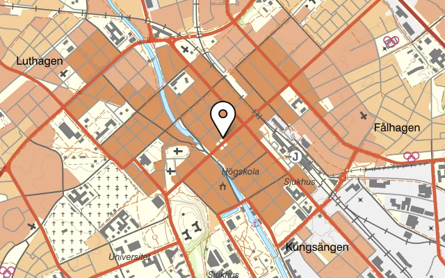 Karta som visar Frenchi på S 10, 753 20 Uppsala