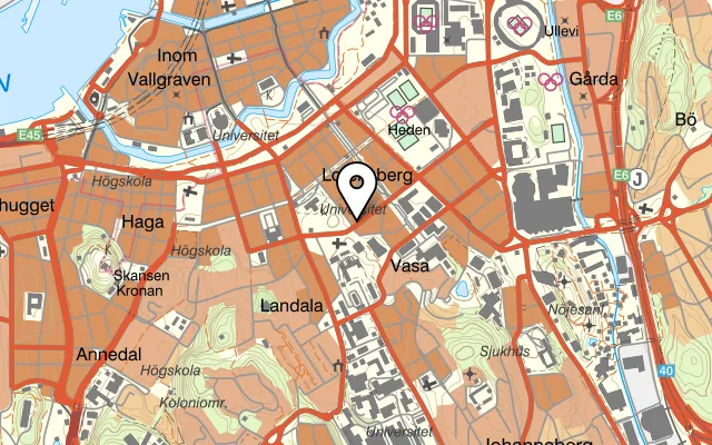 Karta som visar Café Tintin på Engelbrektsgatan 22, 411 37 Göteborg